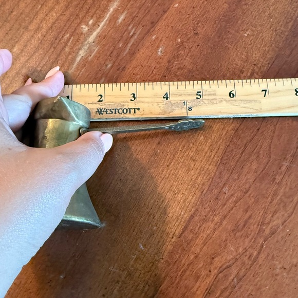 Vintage Turkish Cezve Small Coffee Pot Brass Jezve Ibrik Rustic Kitchen - Picture 7 of 9